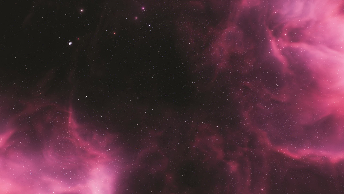 A pink galaxy of stars