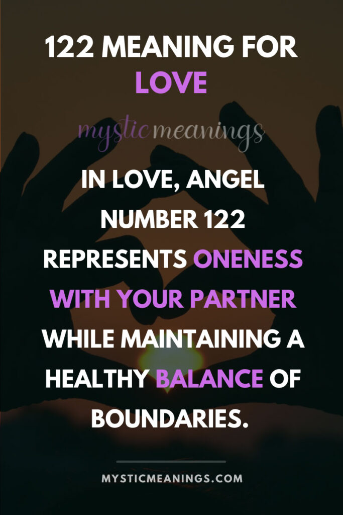 122 angel number love meaning