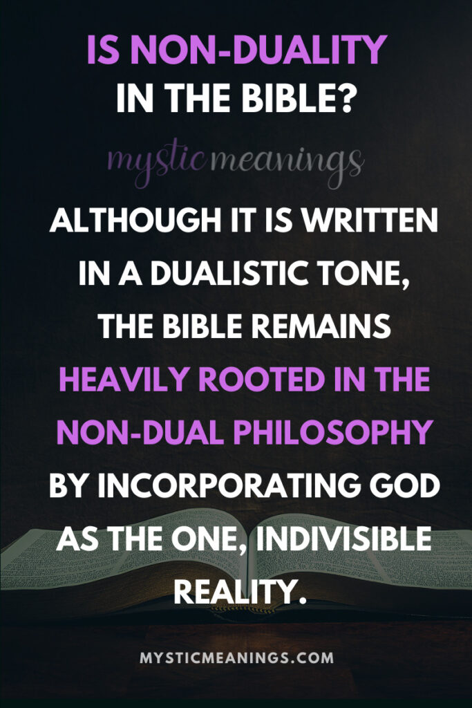 is non duality in the bible