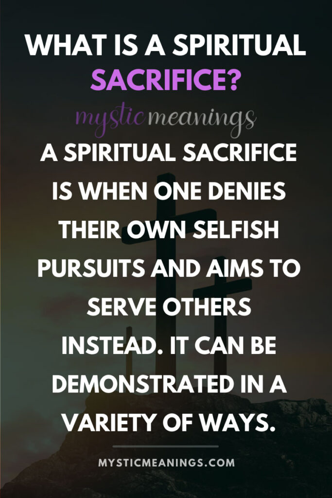 what is a spiritual sacrifice