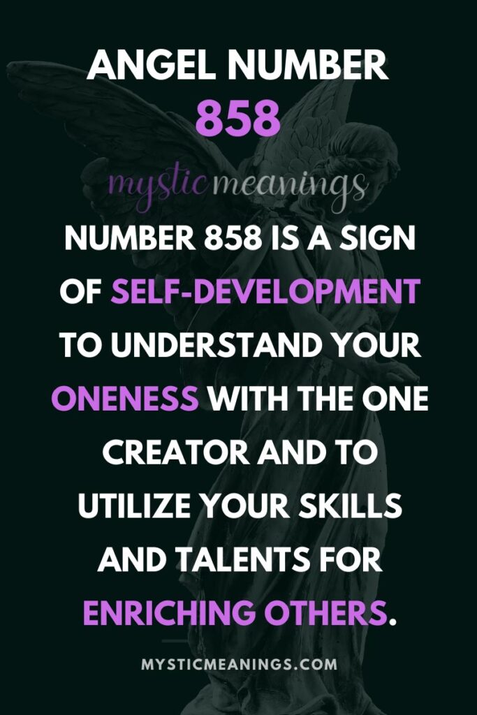 858 angel number meaning