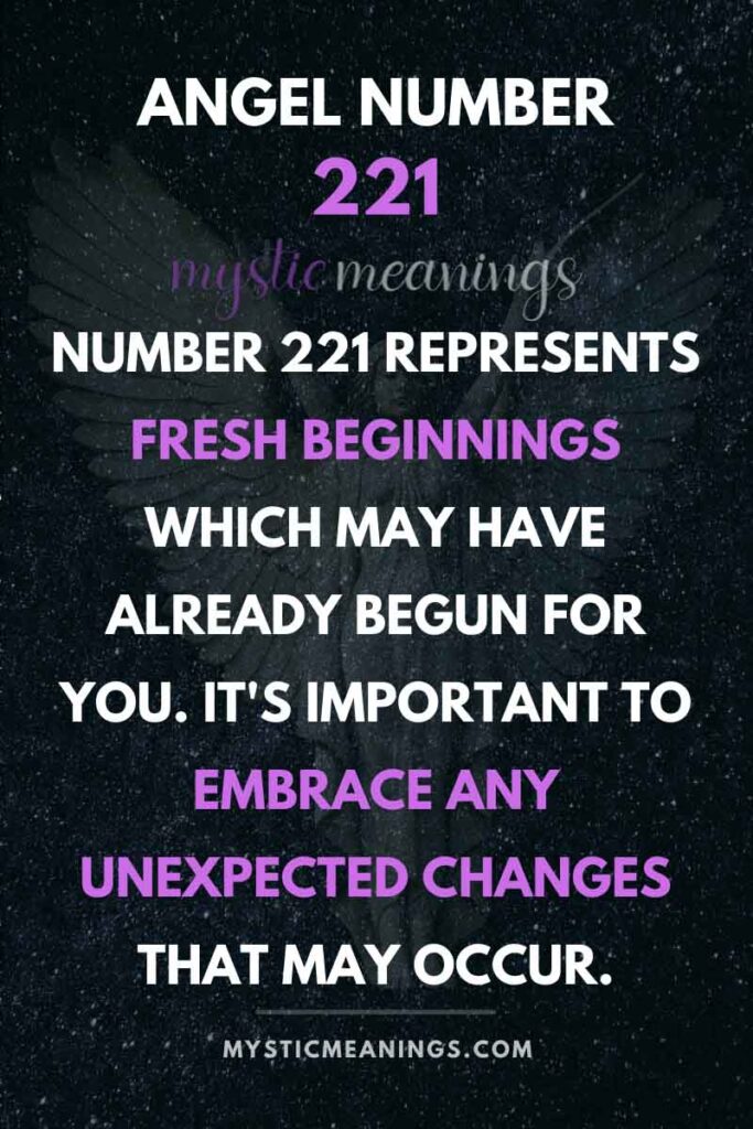 221 angel number meaning
